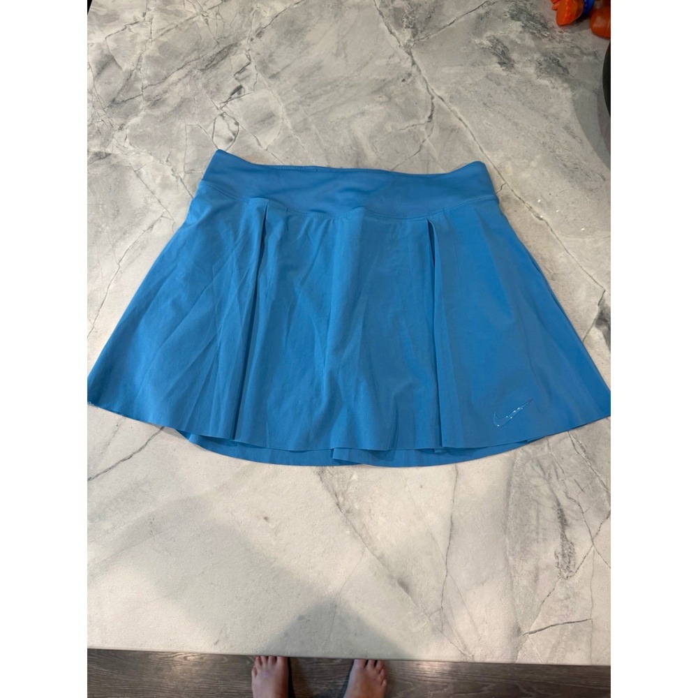 Nike Dri-FIT Women's Blue Tennis Skort Built-In Shorts Pull On Stretch M
